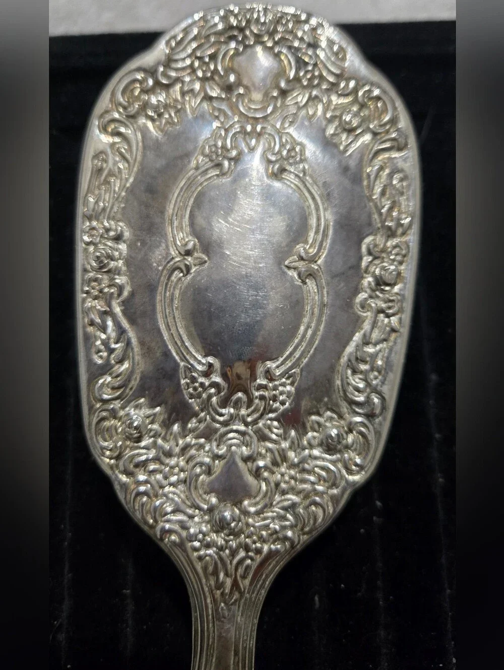 Silver-Plated Hair Brush Vintage